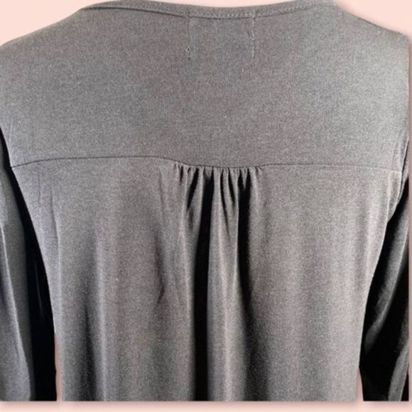 ANGIE | Sleeve Shift Swing Tunic Mini Dress in Black - Picture 6 of 8